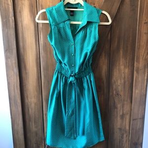 Ella Moss Silk PolkadotGreen Dress NWOT